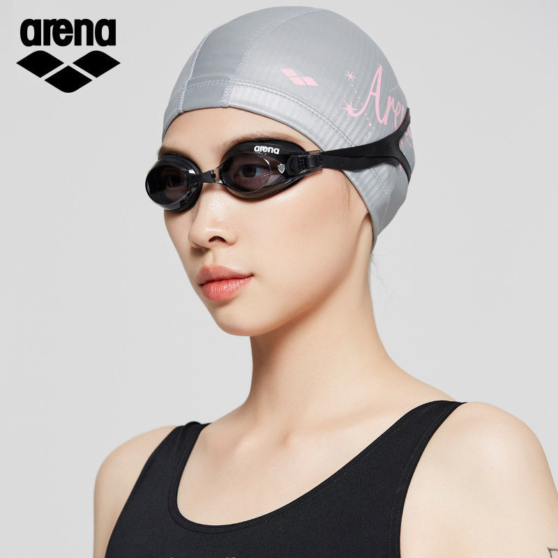 Arena/阿瑞娜游泳帽 时尚印花硅胶涂层防水女士长发大码不勒头
